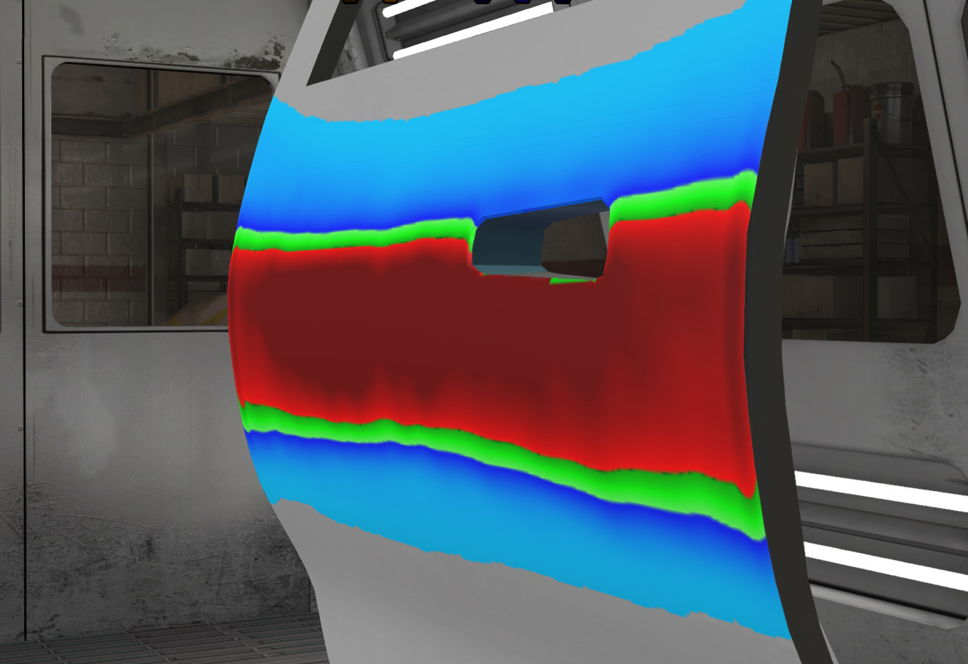 VR Vehicle Door Paint Training - Coverage Levels