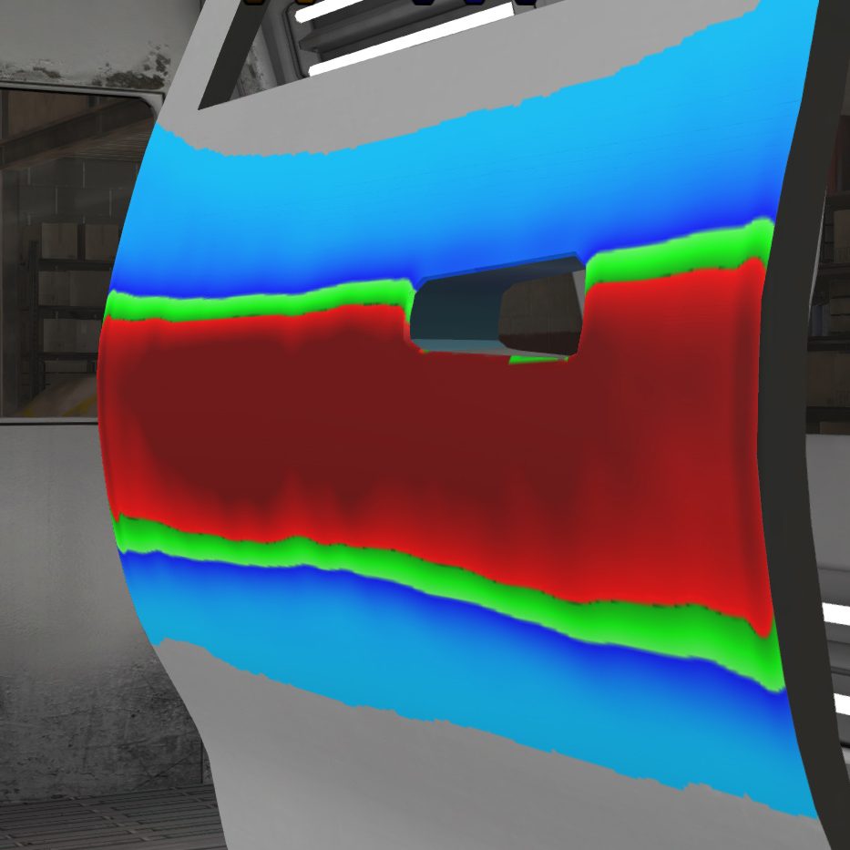 VR Vehicle Door Paint Training - Coverage Levels